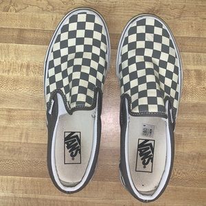 Grey Checkered Vans Size women’s 9/ men’s 7.5